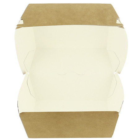 Caja Hamburguesa Mega Kraft Doble Cierre 15,5x15,5x10cm (200 Uds)