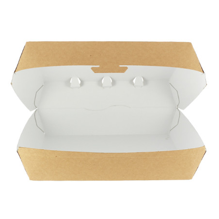 Caja Kraft para Hamburguesa Gigante 23x17,5x8 cm (175 Uds)