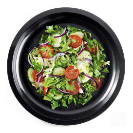Plato Reutilizable PP Negro Round Ø29cm (25 Uds)