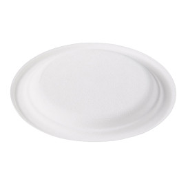 Plato Caña de Azúcar Bagazo Blanco Ø17,5 cm (50 Uds)