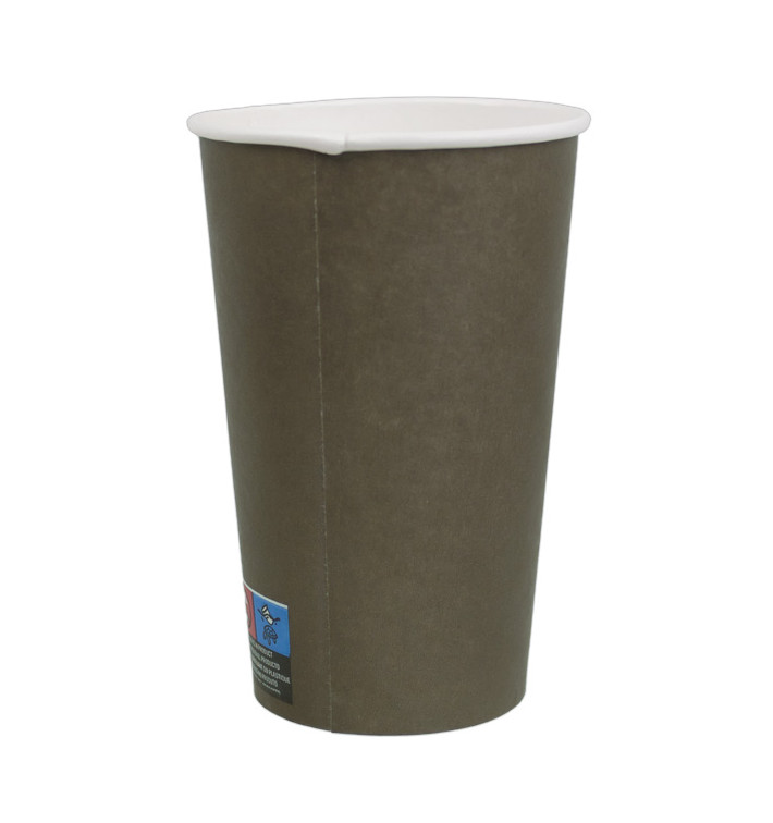 Vaso Cartón 16Oz/480ml Marrón Ø9,0cm (1.000 Uds)