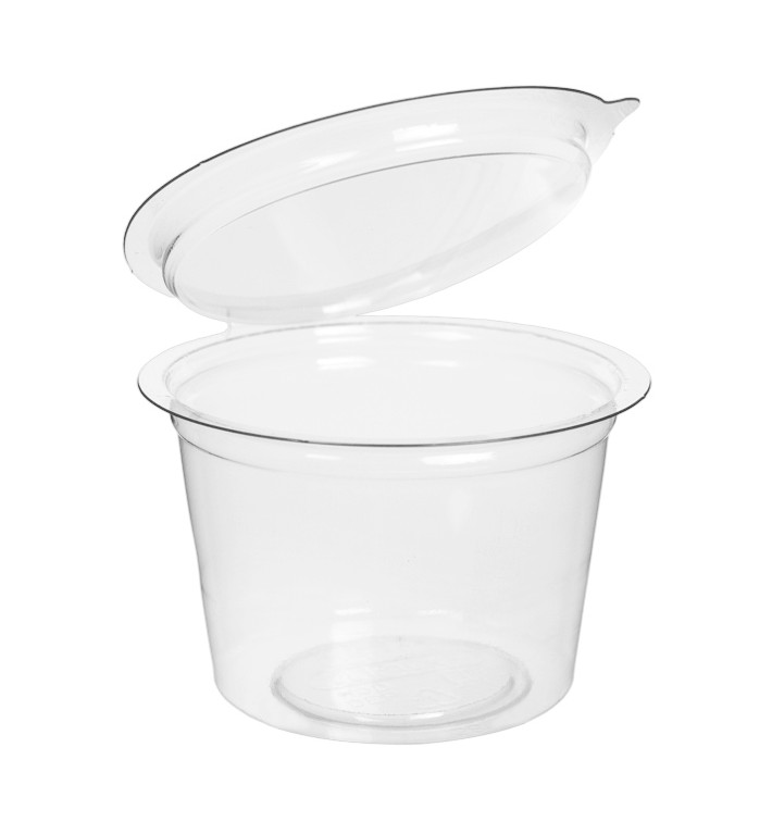 Tarrina Redonda Bisagra APET Transparente 100ml (405 Uds)