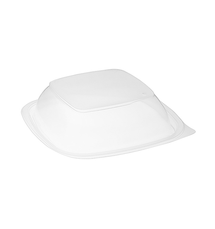 Tapa para Envase Cuadrado Negro y Crema 16,5x16,5x4cm (50 Uds)