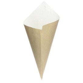 Cono de Papel Estraza Natural 420mm 600g (1.000 Uds)