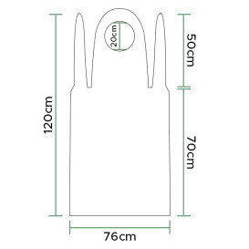 Delantal Polietileno G80 76x120cm Blanco (100 Uds)