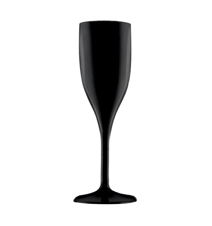 Copa Reutilizable para Cava Negra SAN 150ml (6 Uds)