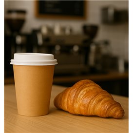 Vaso Cartón 9 Oz/280ml Kraft-Kraft Ø8,1cm (50 Uds)
