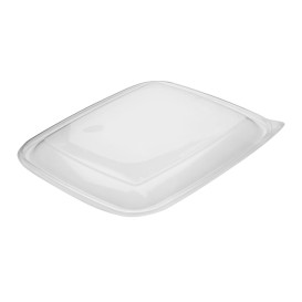 Tapa para Envase Rectangular Negro y Crema 23x16,5cm (300 Uds)