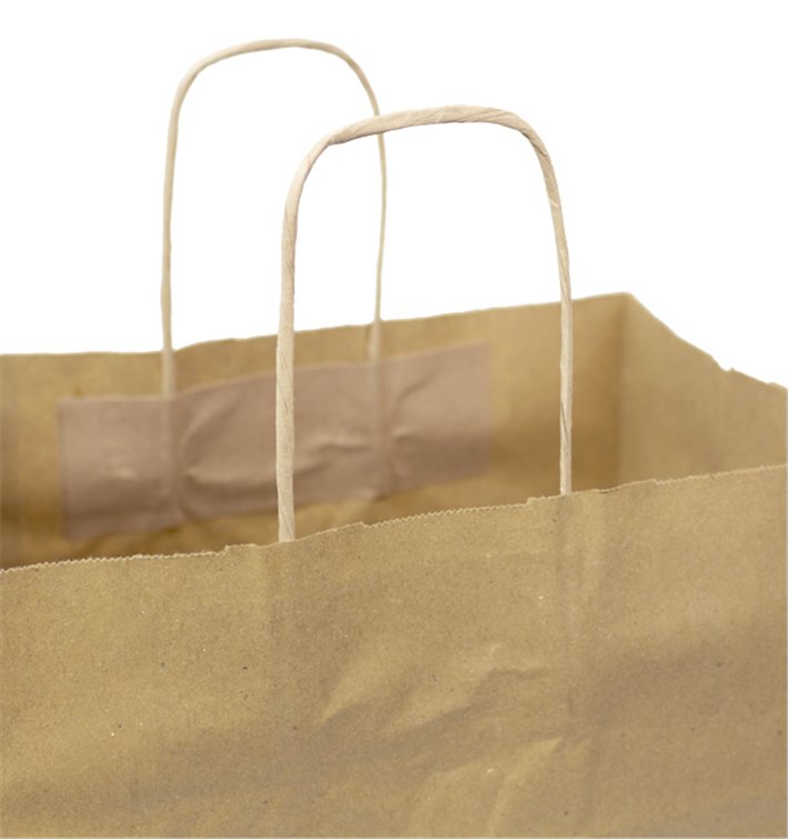 Bolsa de papel con asas rizadas