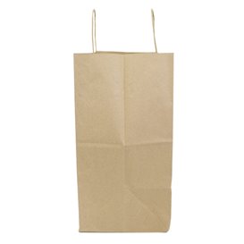 Bolsa Papel Kraft con Asas Planas 70g/m² 26+18x26cm (250 Uds)