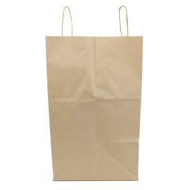 Bolsa Papel Kraft con Asas 120g/m² 36+24x39cm (50 Uds)