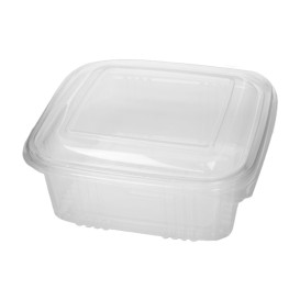 Tarrina Cuadrada Tapa Bisagra PP 750ml (500 Uds)