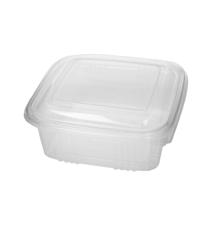 Tarrina Cuadrada Tapa Bisagra PP 750ml (500 Uds)