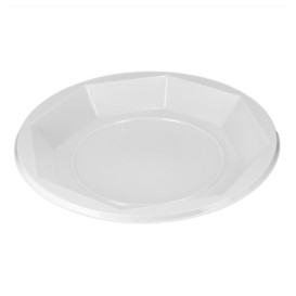 Plato Hondo Reutilizable Económico PS Blanco Ø22cm (30 Uds)