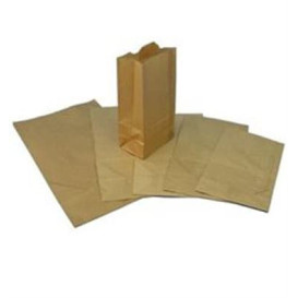 Bolsa de Papel Sin Asas Kraft Marron 12+8x24cm (50 Uds)