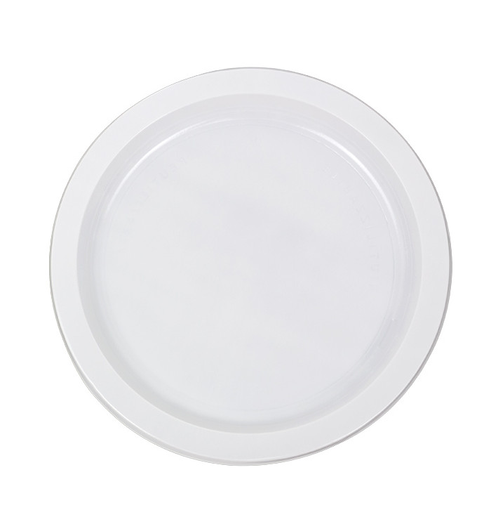 Platos de Plástico Blanco Restistentes Diametro 22 cm 100 Unidades - ACESA  · Suministros Hosteleros