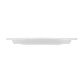 Plato Llano Reutilizable Económico PS Blanco Ø22cm (25 Uds)