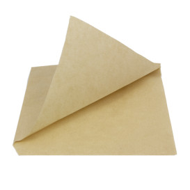 Bolsa Papel Antigrasa Abierta 2L Kraft 15x15cm (250 Uds)