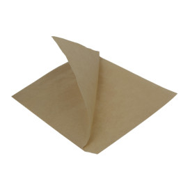 Bolsa Papel Antigrasa Abierta 2L Kraft 15x15cm (250 Uds)