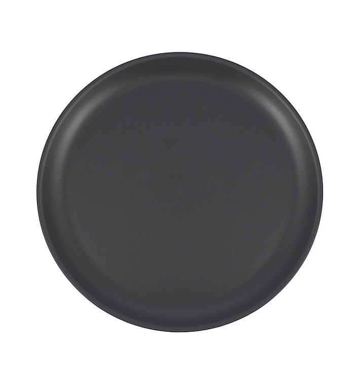 Plato Reutilizable Durable PP Mineral Antracita Ø27,4cm (54 Uds)