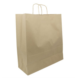 Bolsa Papel Kraft con Asas 100g/m² 44+15x46cm (200 Uds)