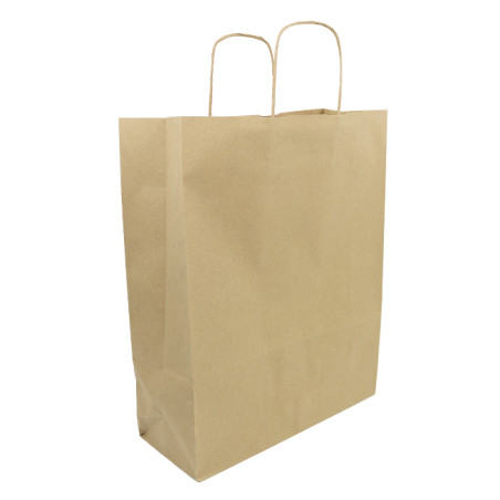 Bolsa Papel Kraft con Asas 100g/m² 32+12x40cm (25 Uds)