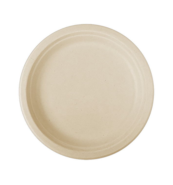 Plato Caña de Azucar Natural Ø260mm (50 Uds)
