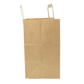 Bolsa Papel Kraft con Asas Planas 70g/m² 32+22x26cm (50 Uds)