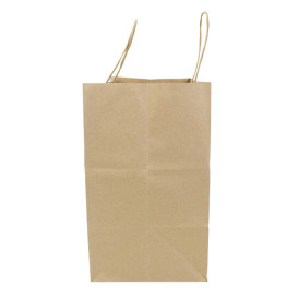 Bolsa Papel Kraft Hawanna con Asas 100g/m² 28+16x27cm (250 Uds)