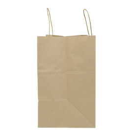 Bolsa Papel Kraft Hawanna con Asas 100g/m² 32+20x32cm (50 Uds)