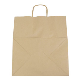Bolsa Papel Kraft con Asas 120g/m² 36+24x39cm (50 Uds)