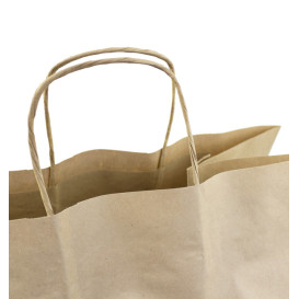 Bolsa Papel Kraft con Asas 120g/m² 36+24x39cm (50 Uds)
