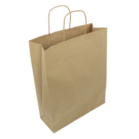 Bolsa Papel Kraft con Asas 100g/m² 32+12x40cm (25 Uds)