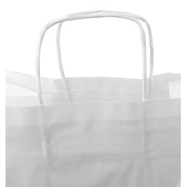 Bolsa Papel Blanca con Asas 100g/m² 36+24x39cm (200 Uds)