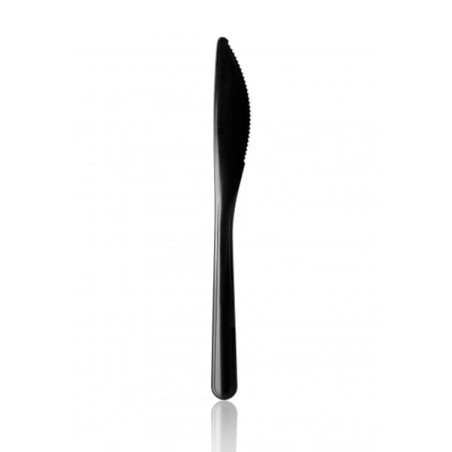 Cuchillo de Plástico Premium Negro 185 mm (50 Uds)