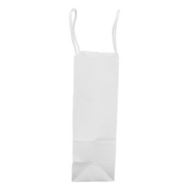 Bolsa Papel Kraft Blanca con Asas 100g/m² 18+8x24cm (25 Uds)