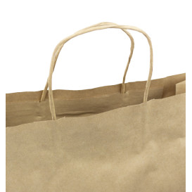 Bolsa Papel Kraft Hawanna con Asas 100g/m² 32+12x41cm (50 Uds)