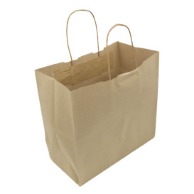 Bolsa Papel Kraft con Asas 100g/m² 27+14x26cm (25 Uds)