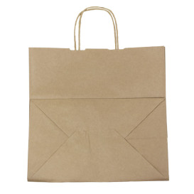 Bolsa Papel Kraft con Asas 80g/m² 30+18x29cm (250 Uds)