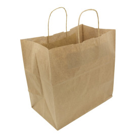 Bolsa Papel Kraft con Asas 80g/m² 30+18x29cm (250 Uds)