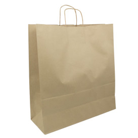 Bolsa Papel Kraft con Asas 100g/m² 44+15x46cm (25 Uds)