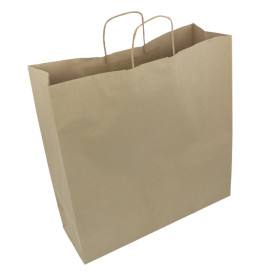 Bolsa Papel Kraft con Asas 100g/m² 44+15x46cm (25 Uds)