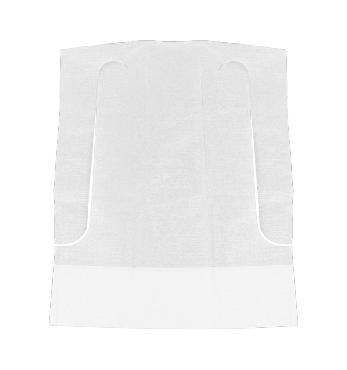 Babero Infantil con Bolsillo Blanco 33x28cm (1000 Uds)
