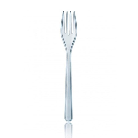 Tenedor de Plástico Premium Transparente 185mm (50 Uds)
