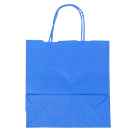 Bolsa Papel Turquesa con Asas 100g/m² 22+9x23cm (25 Uds)
