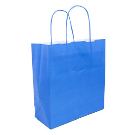 Bolsa Papel Turquesa con Asas 100g/m² 22+9x23cm (200 Uds)