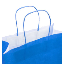 Bolsa Papel Turquesa con Asas 100g/m² 25+11x31cm (25 Uds)