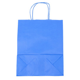 Bolsa Papel Turquesa con Asas 100g/m² 25+11x31cm (25 Uds)