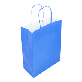 Bolsa Papel Turquesa con Asas 100g/m² 25+11x31cm (200 Uds)