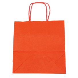 Bolsa Papel Roja con Asas 100g/m² 22+9x23cm (250 Uds)
